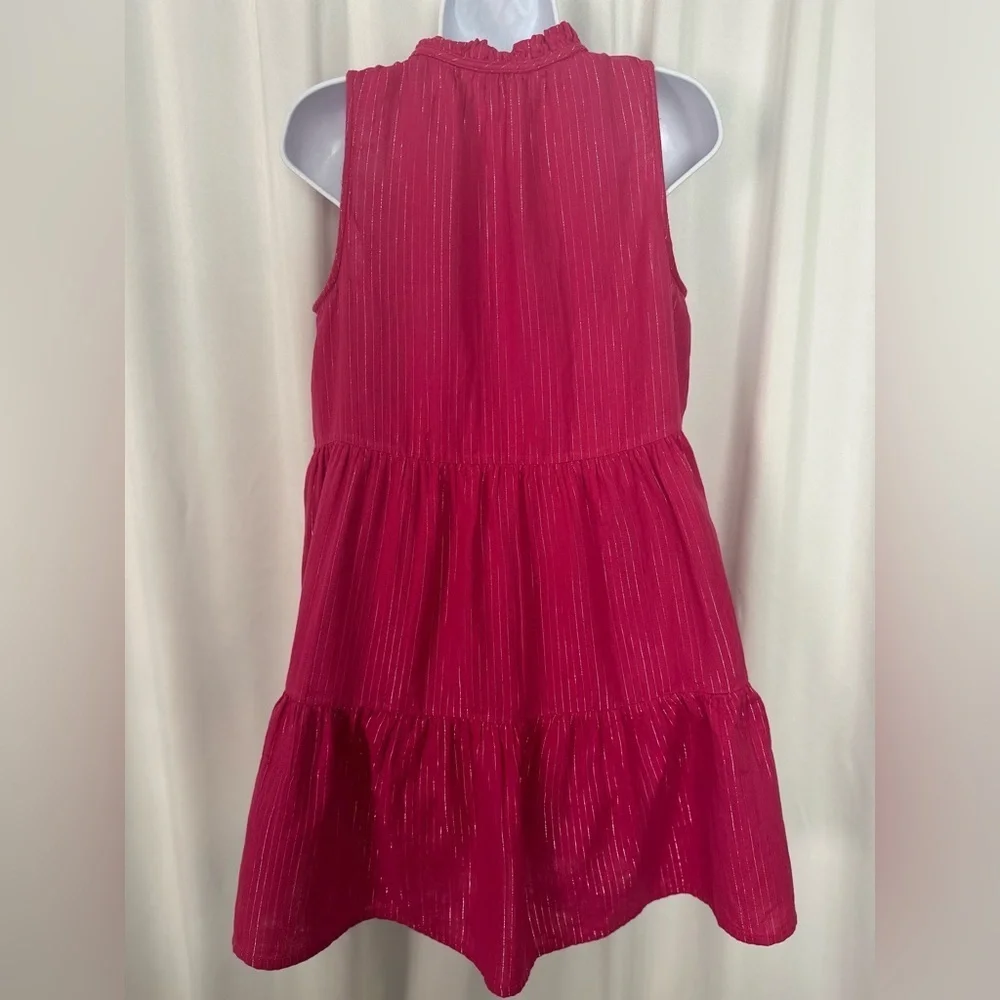 J.Crew Pink Tiered Sleeveless Dress w/ Tassel Ties | Size S (1132)